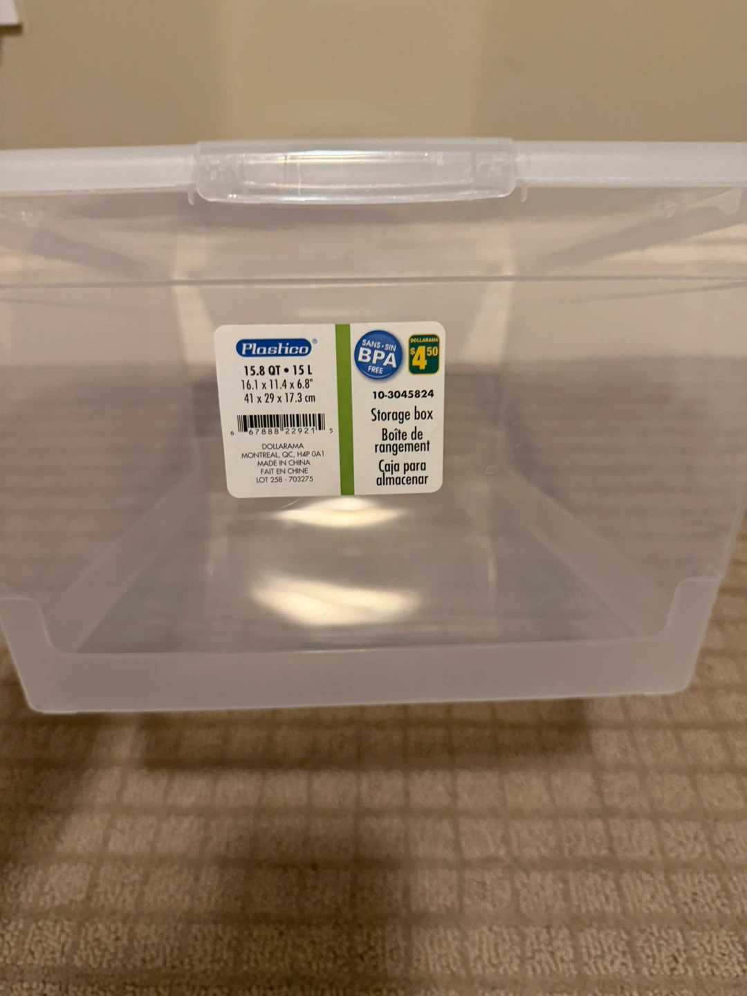 Plastic Storage Box with Lid. good for storage - photo 4