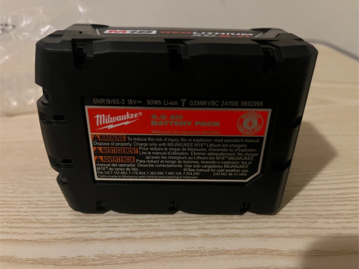 Milwaukee M18 REDLITHIUM XC5.0 18V Battery Pack - photo 2