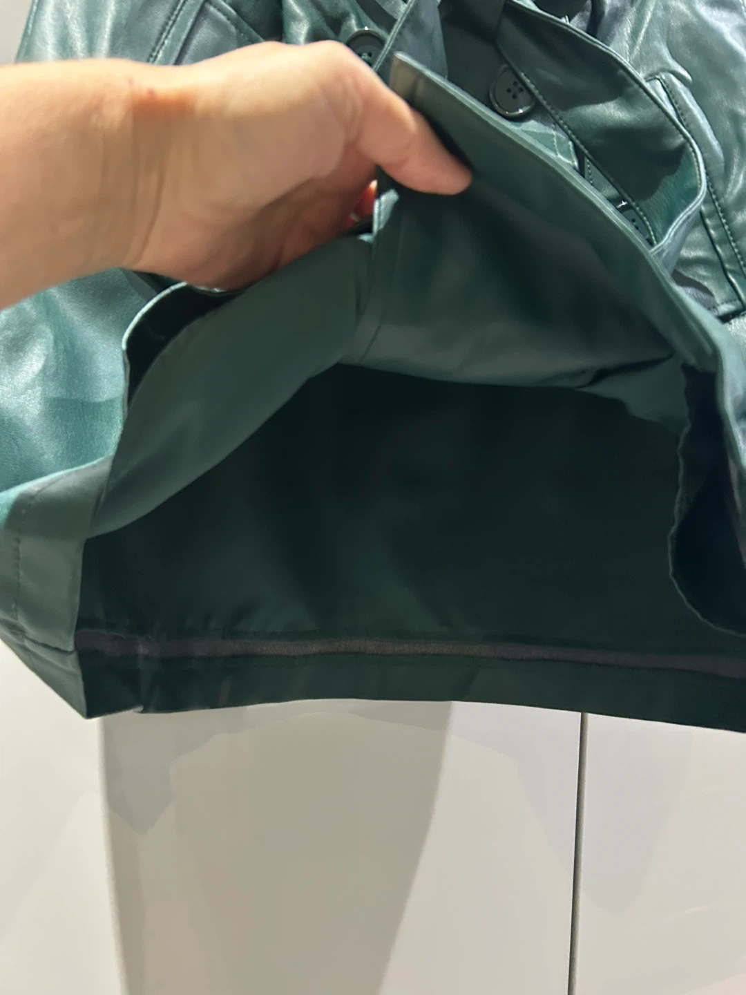 Forever 21 Green Faux Leather Belted Skirt - photo 5
