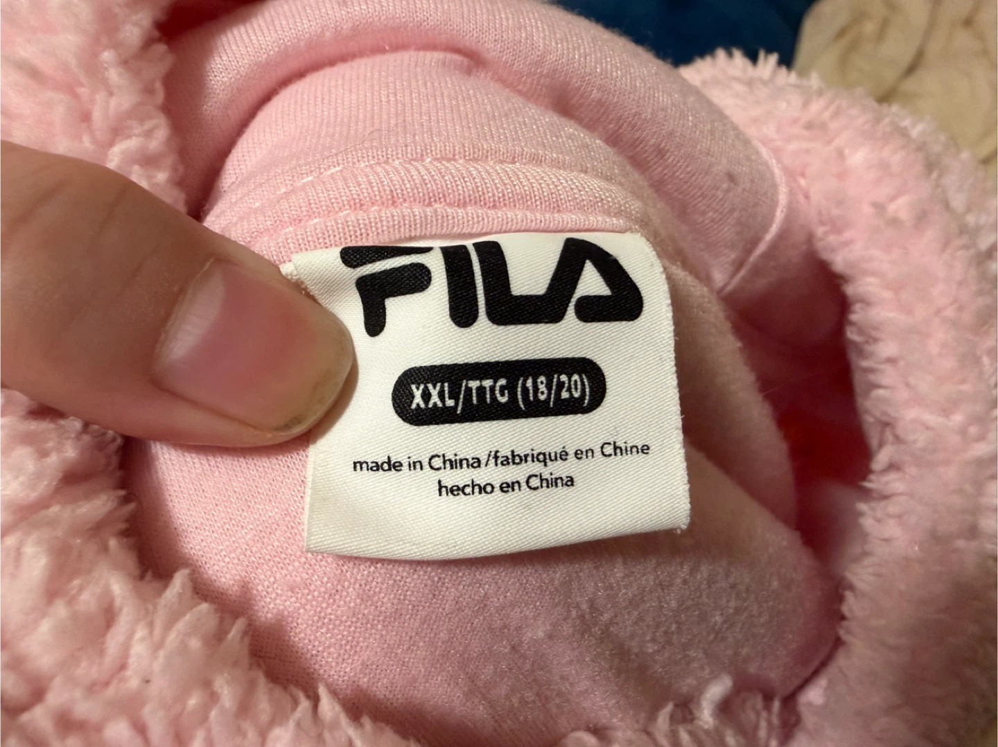 Pink Fila Fuzzy Hoodie - Size XXL/TTG (18/20) - photo 2