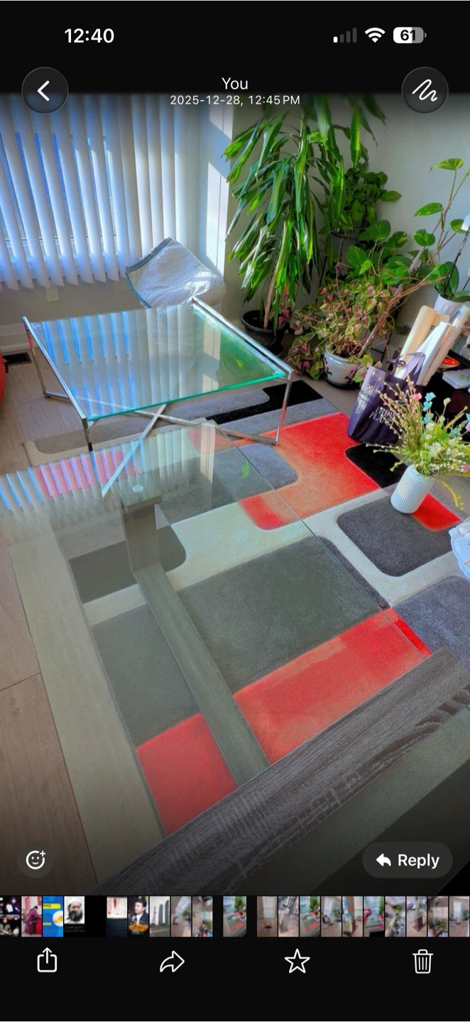 Glass Coffee Table with Metal Frame