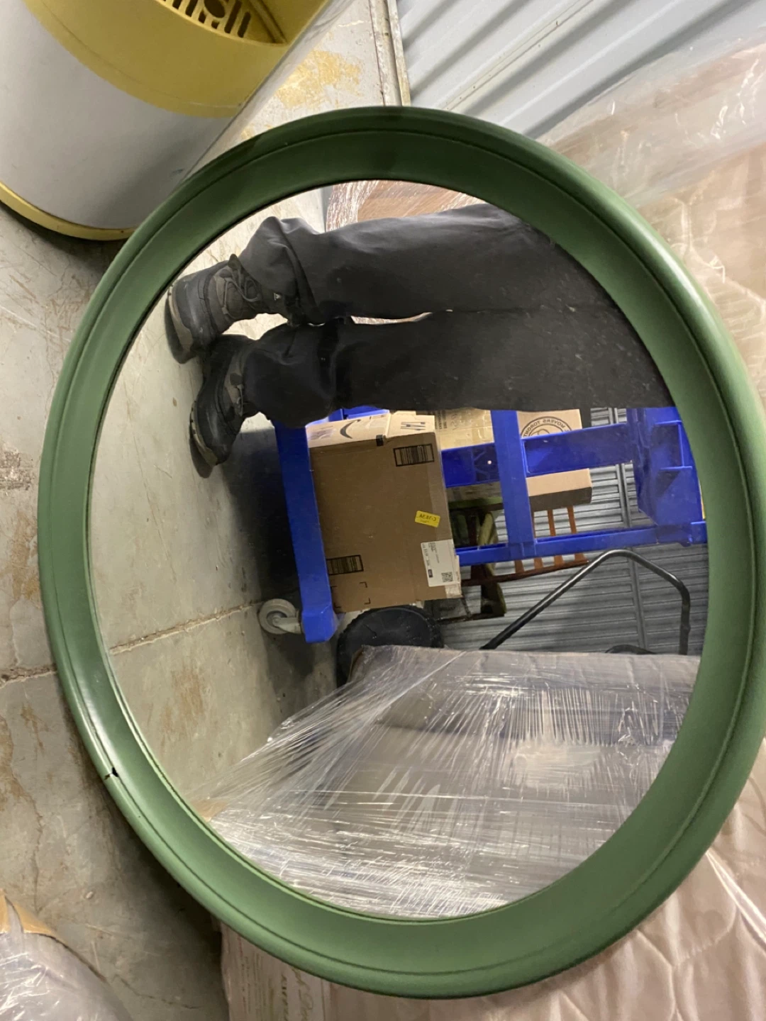 Green Round Wall Mirror