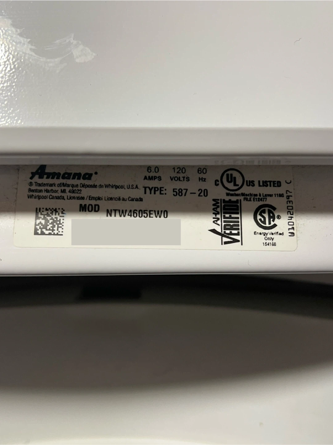 Amana Washing Machine**For Parts** - photo 5