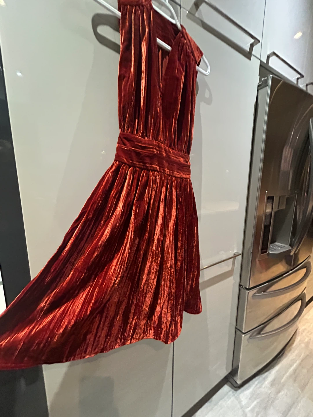 Velvet Halter Neck Dress - photo 2