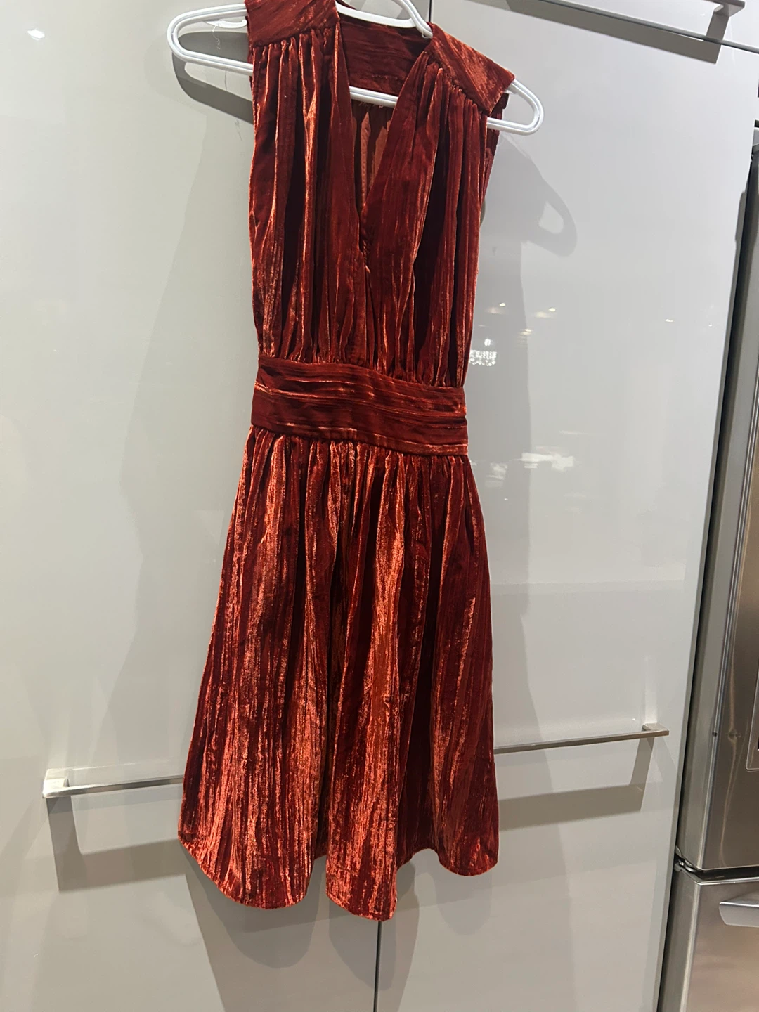 Velvet Halter Neck Dress
