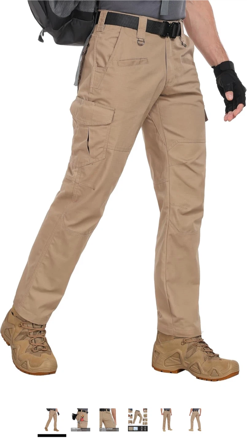 Men's Khaki Cargo Pants