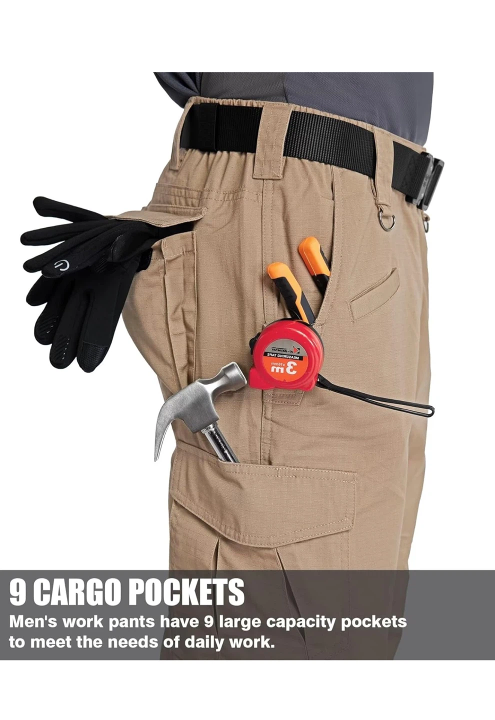 Men's Khaki Cargo Pants - photo 2