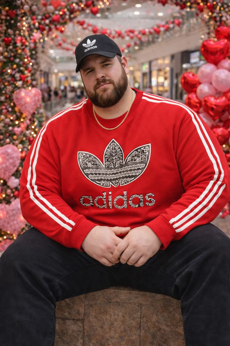 Adidas Crewneck Sweatshirt - Green,  Size 5xL - photo 3