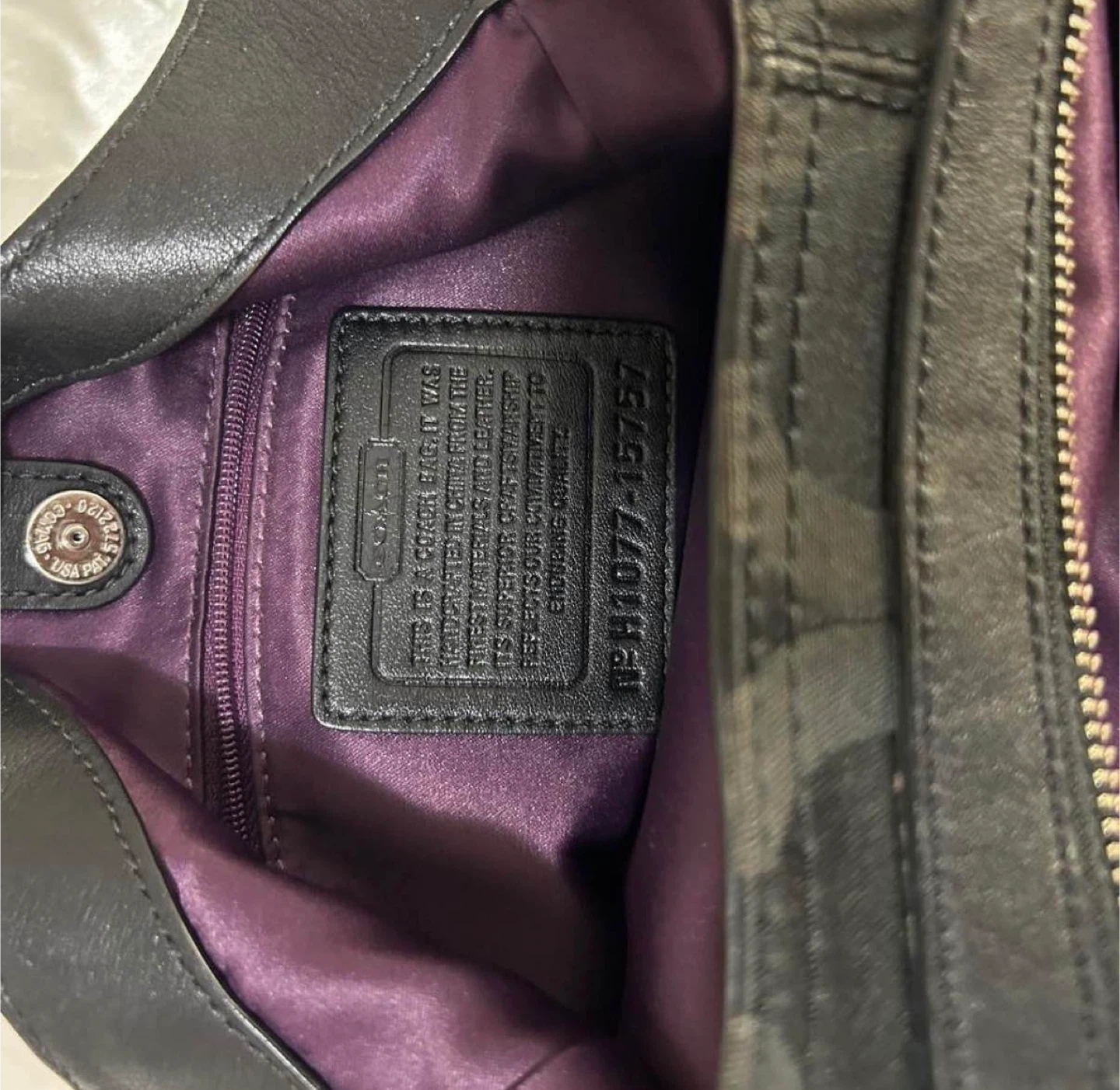 Black Coach Signature Hobo Bag - photo 3