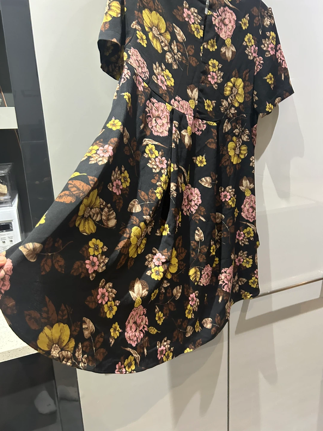 Black Floral Print Blouse - photo 4