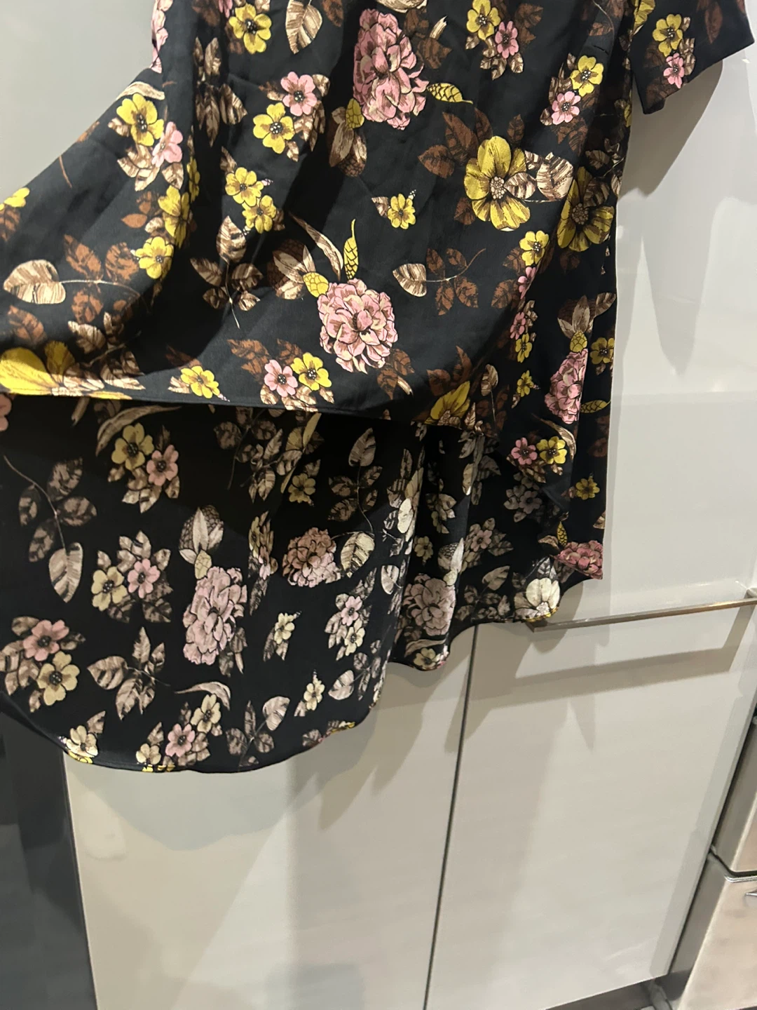 Black Floral Print Blouse - photo 2