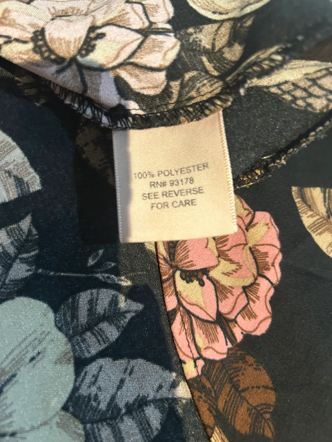 Black Floral Print Blouse - photo 5
