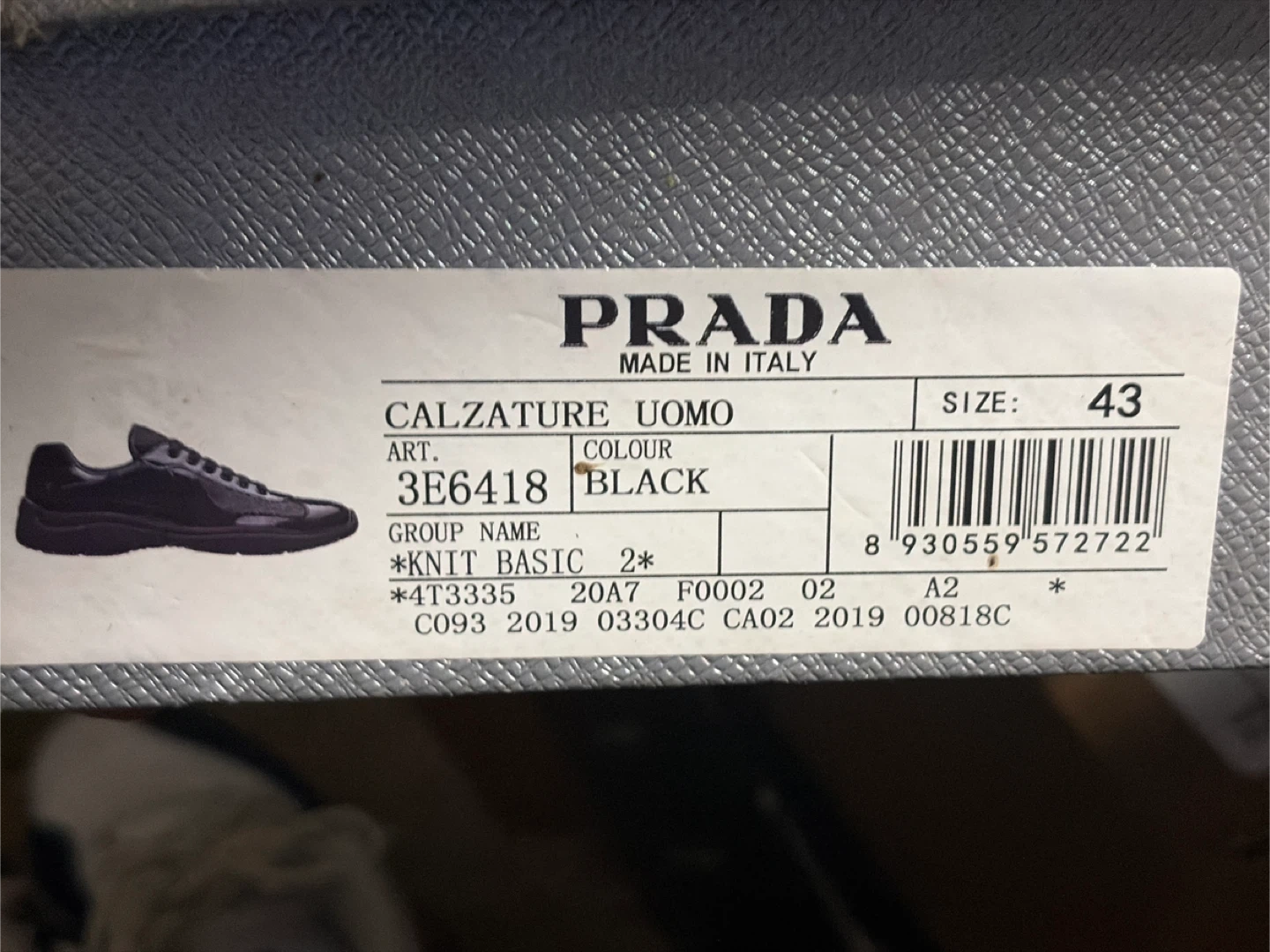 Prada Men's Black Knit Basic Sneakers - photo 5