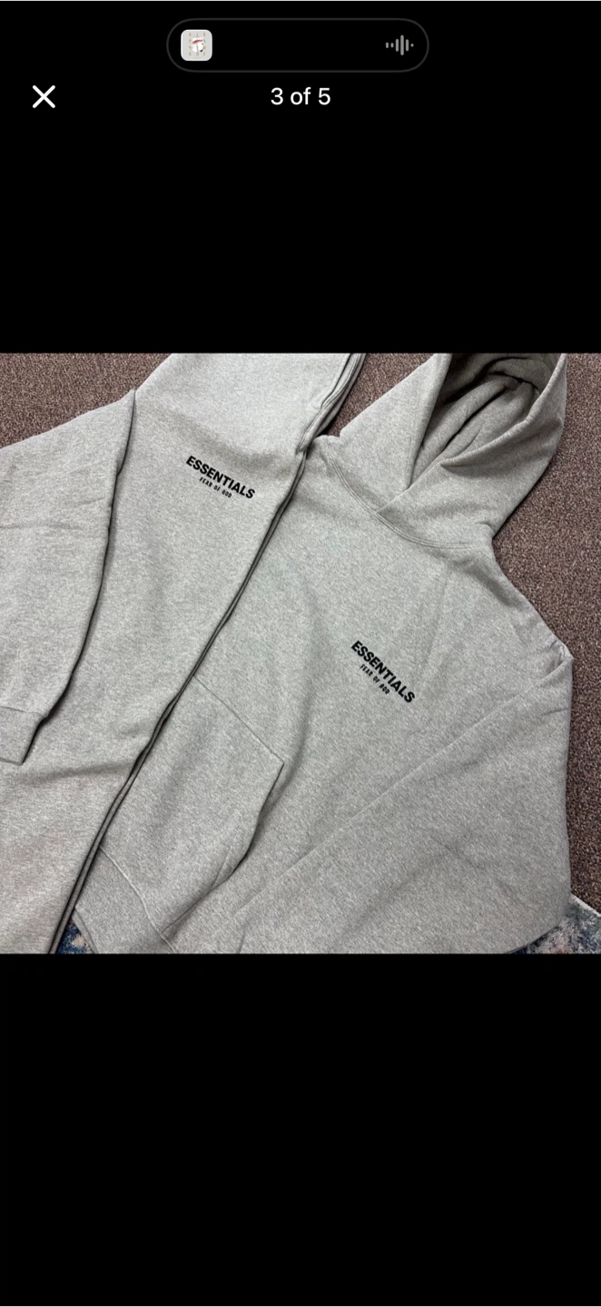 Essentials Fear of God Grey Hoodie and Sweatpants Set - photo 3