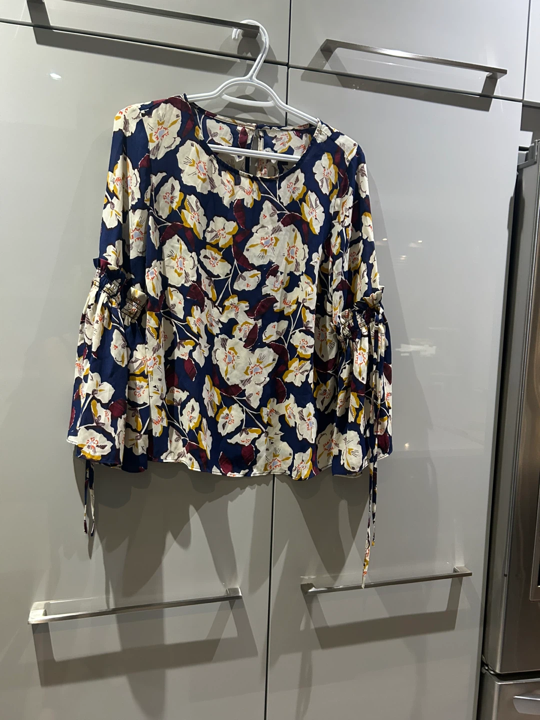 Floral Print Blouse with Bell sleeves