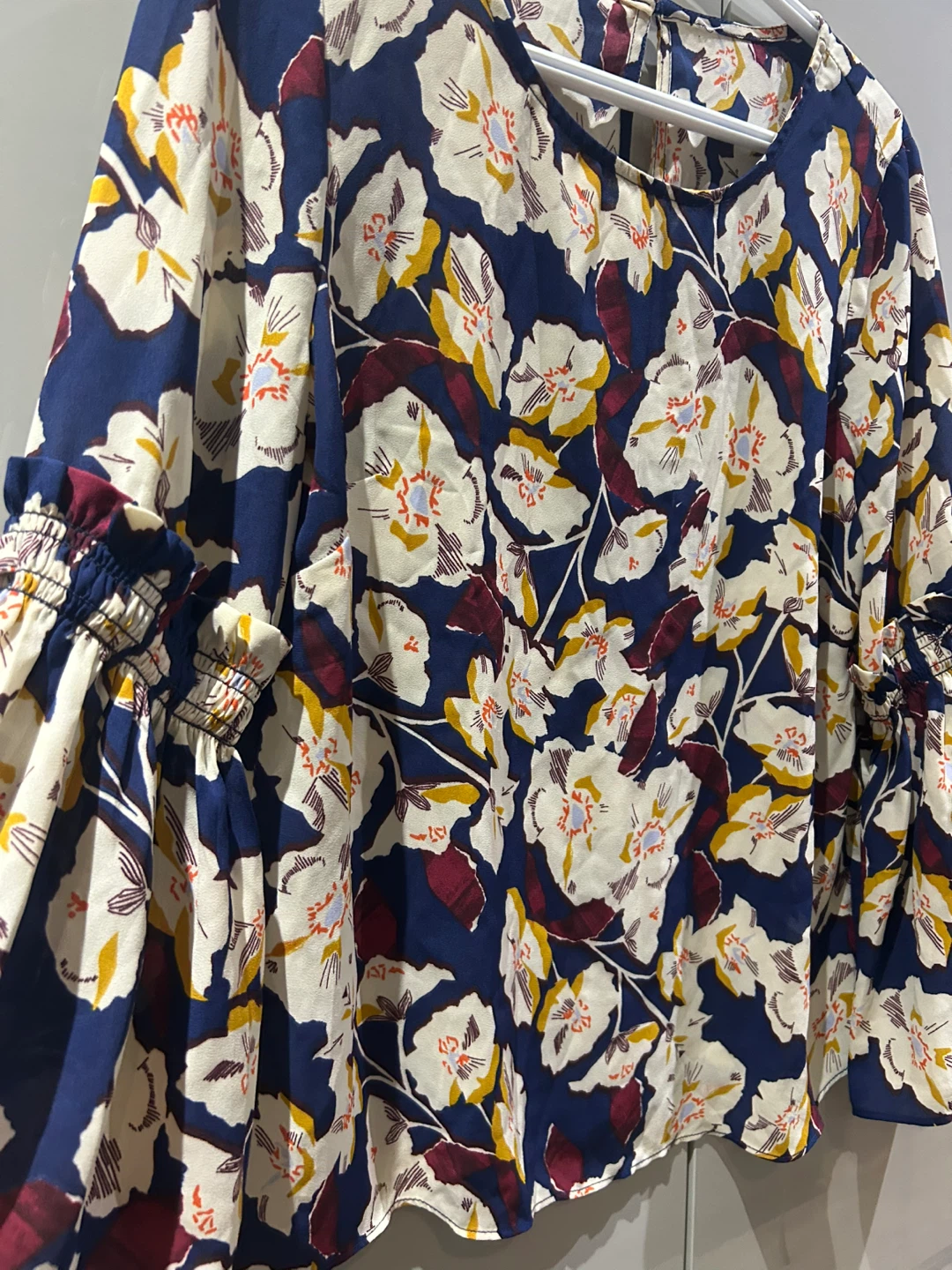 Floral Print Blouse with Bell sleeves - photo 2