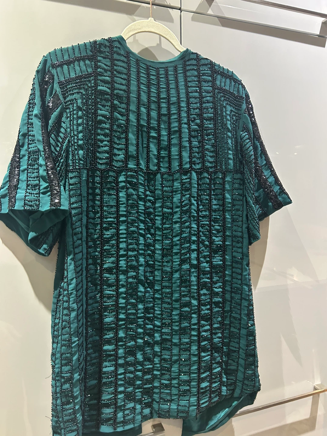 H&M Green Beaded Kimono Jacket - photo 4