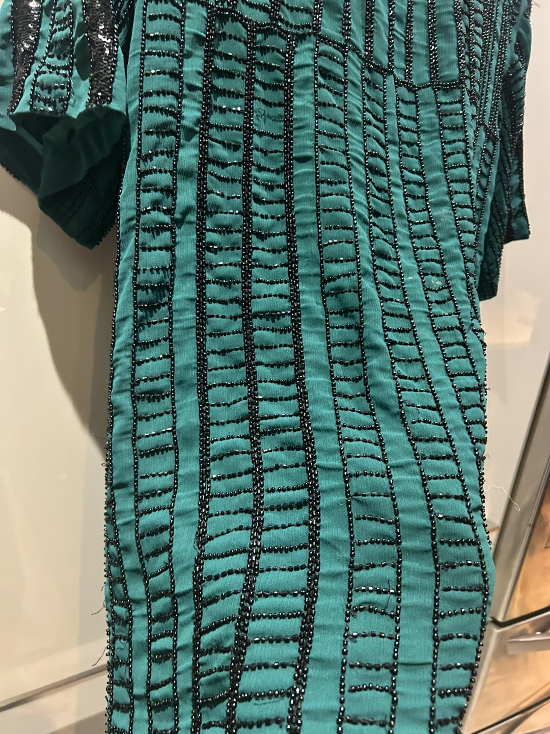 H&M Green Beaded Kimono Jacket - photo 5
