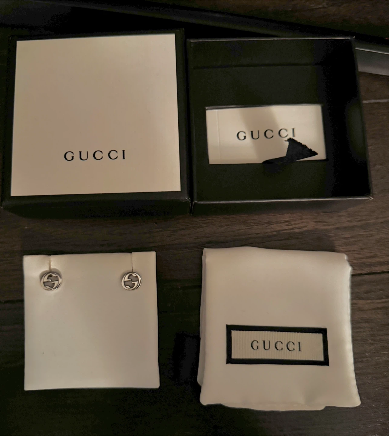 Gucci GG Interlocking Stud Earrings