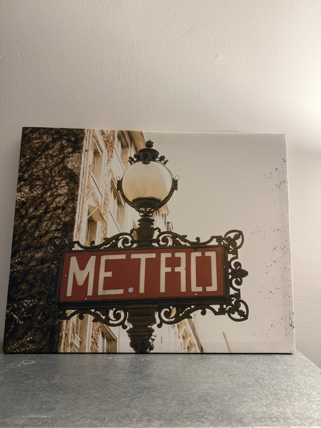 Paris Metro Sign Canvas Art Print