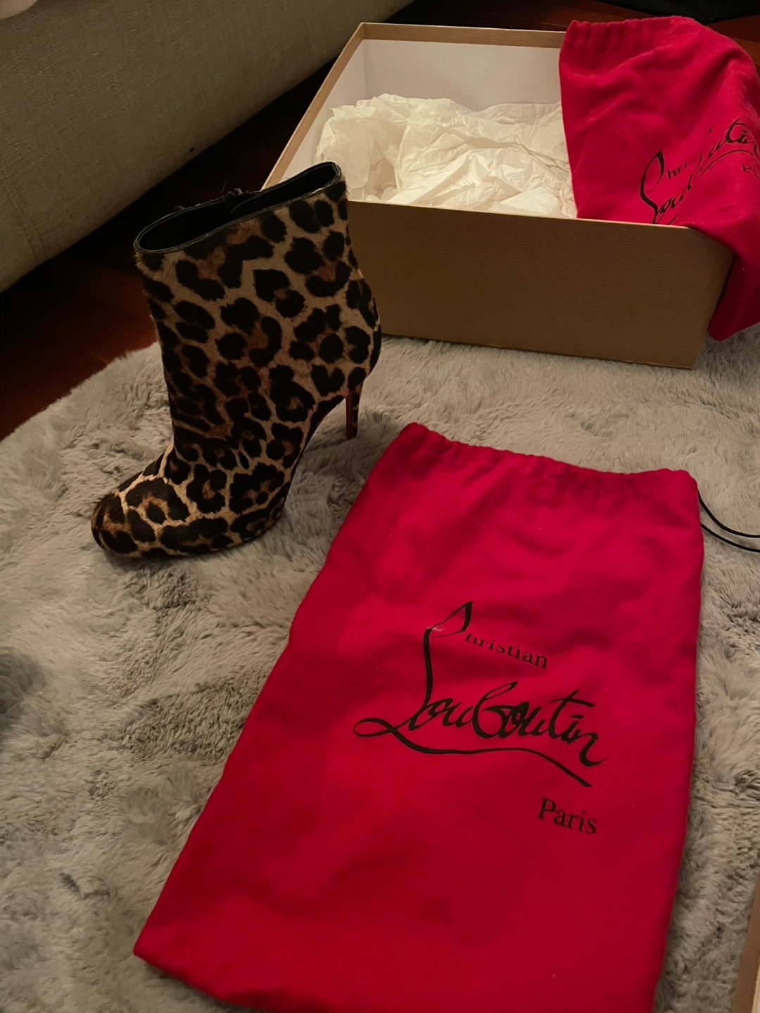 Christian Louboutin Leopard Print Ankle Boots - photo 3