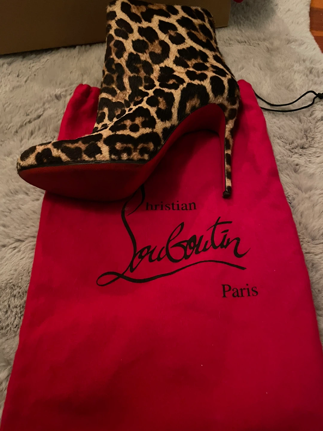 Christian Louboutin Leopard Print Ankle Boots - photo 2