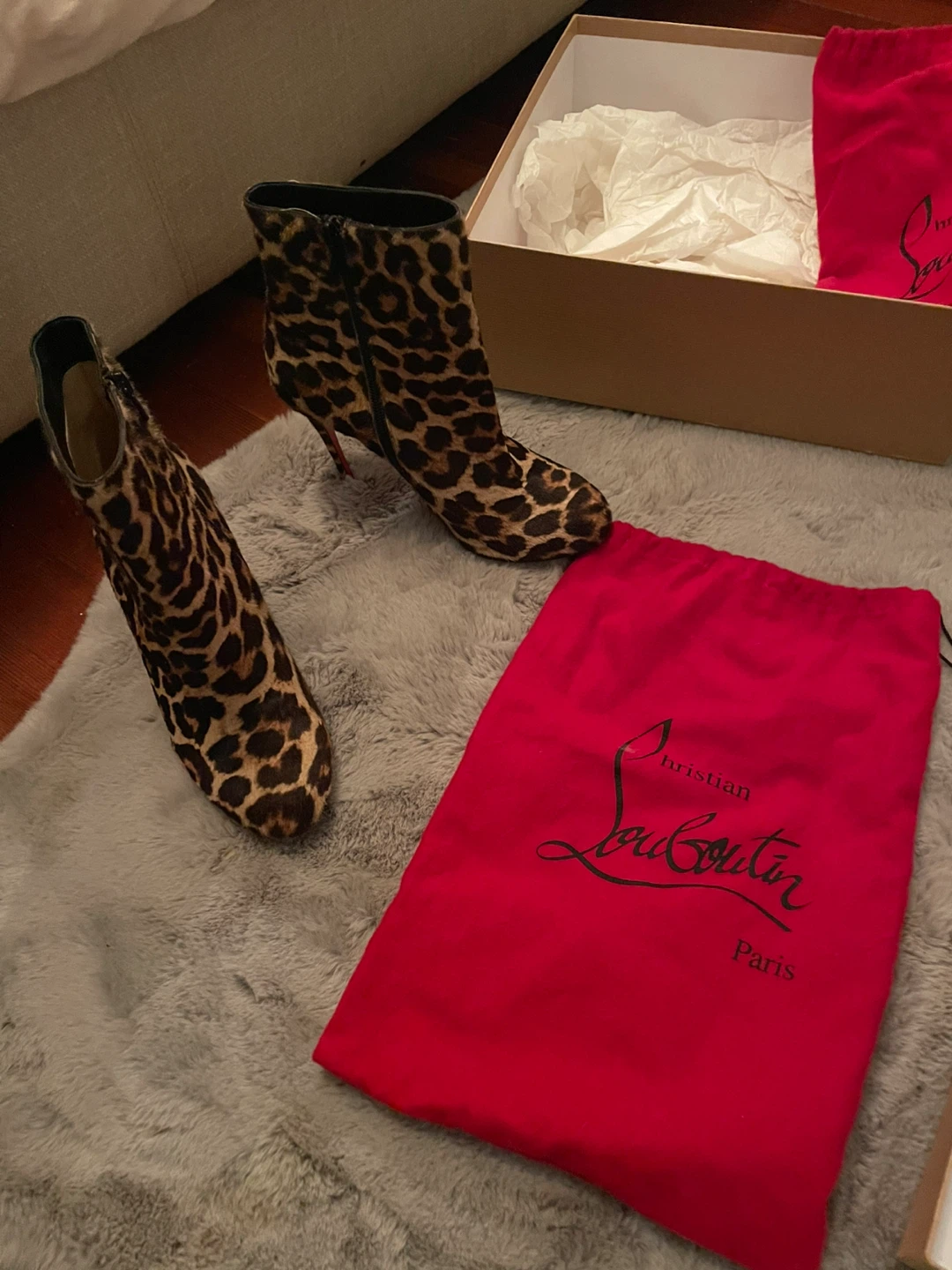 Christian Louboutin Leopard Print Ankle Boots - photo 4