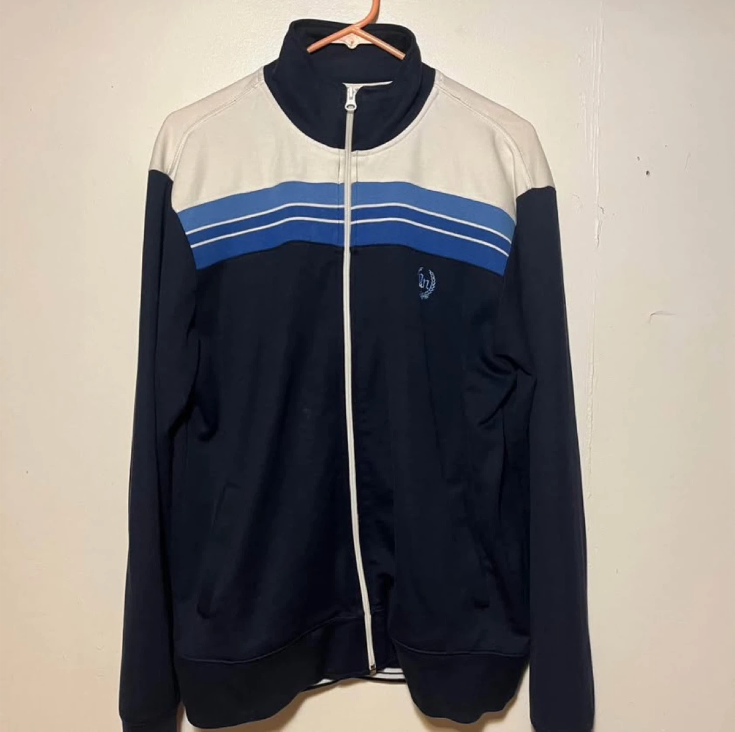 Old Navy Track Jacket - Blue/White - Size L