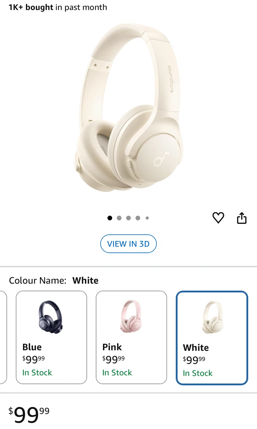 Soundcore White Headphones