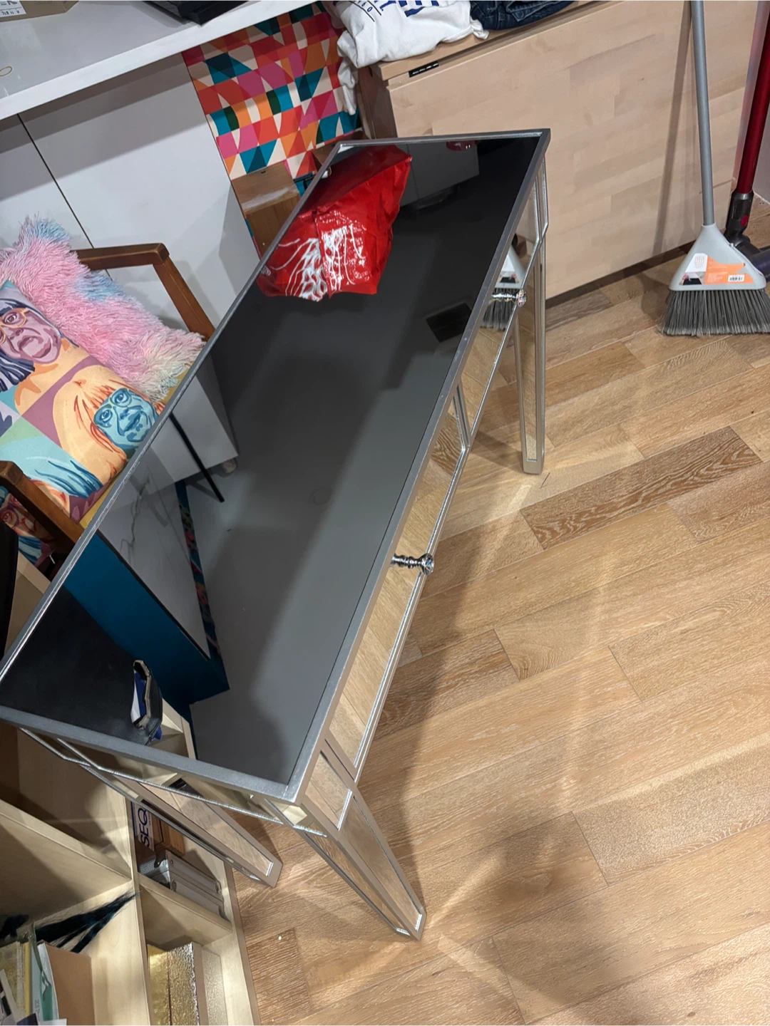 Mirrored Console Table with 2 Drawers - photo 2