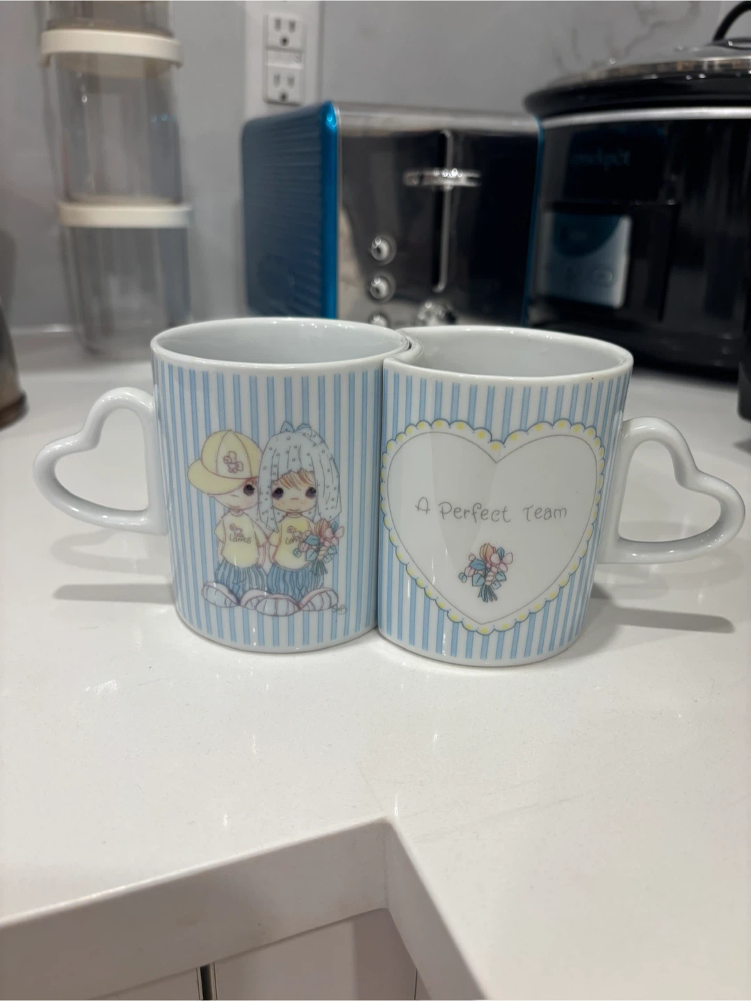 Vintage Precious Moments "A Perfect Team" Mug Set - photo 2