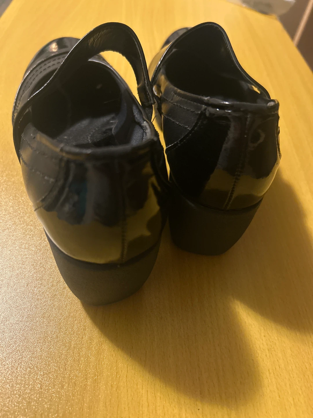 Black Mary Jane Wedge Shoes Size 38 - photo 2