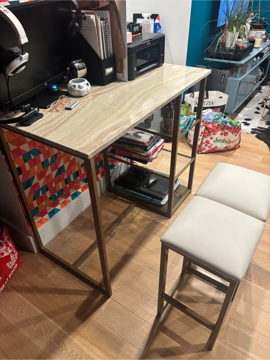 Bar Table and 2 Stools Set - photo 3