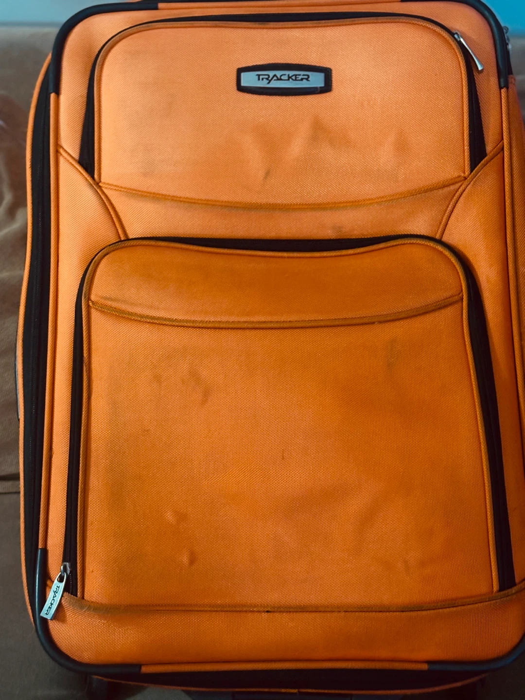 Orange Tracker Luggage Suitcase