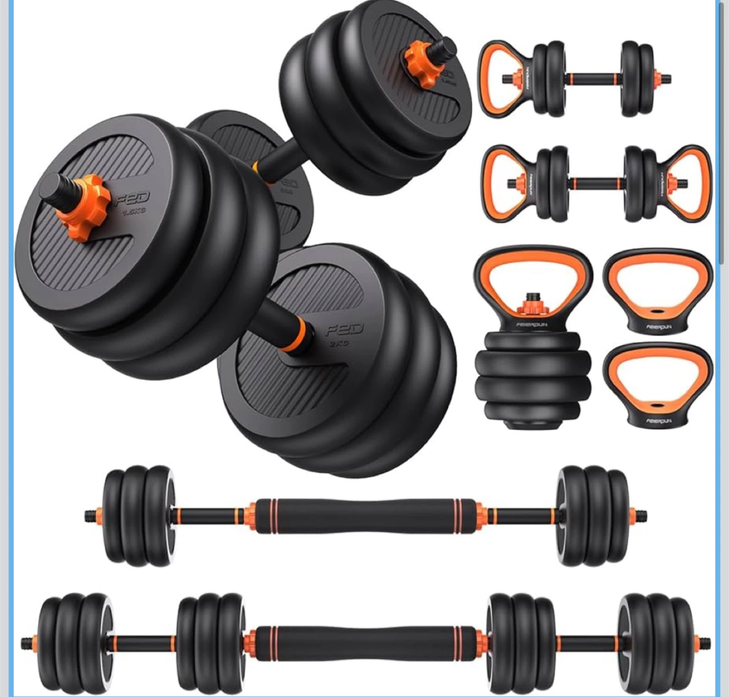 FEIERDUN Adjustable Dumbbells Set