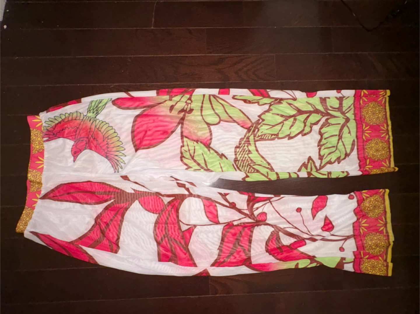 Women's two Piece Swimsuit & Cover-Up Set - Tropical Bird Print - photo 4