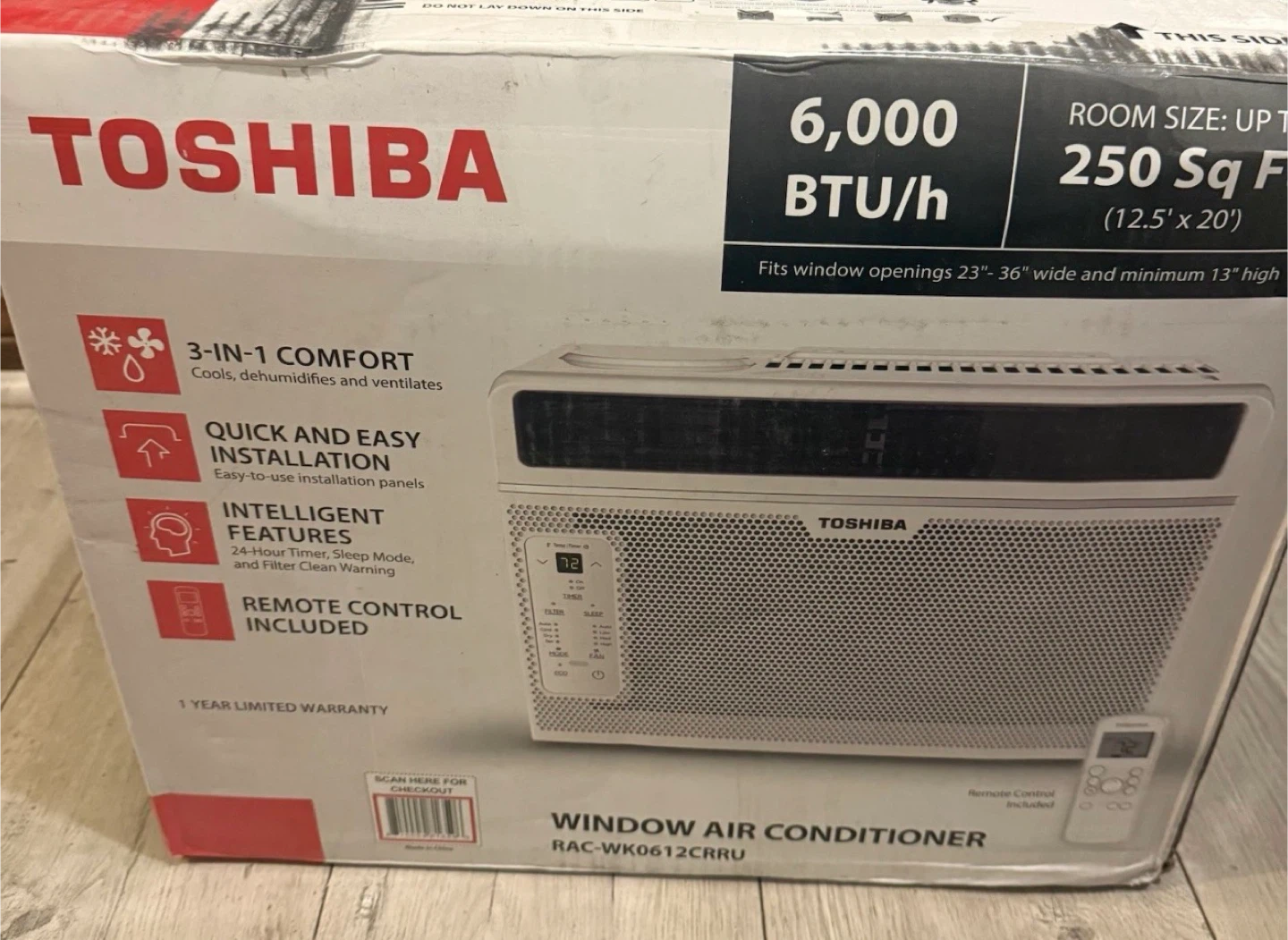 Toshiba 6,000 BTU Window Air Conditioner RAC-WK0612CRRU