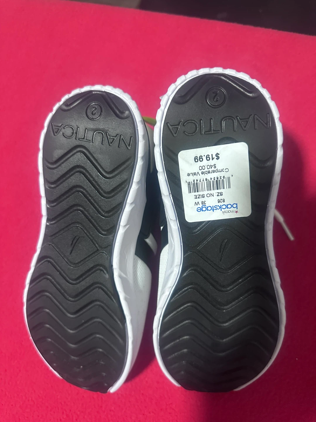 Nautica Boys Size 2 White Sneakers - photo 3