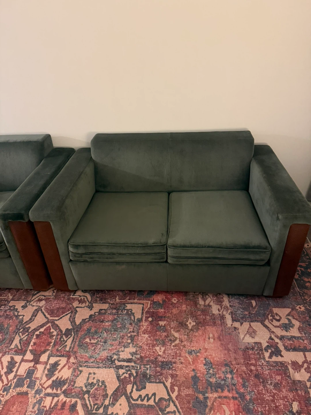 Green Velvet Sofa Bed - photo 2