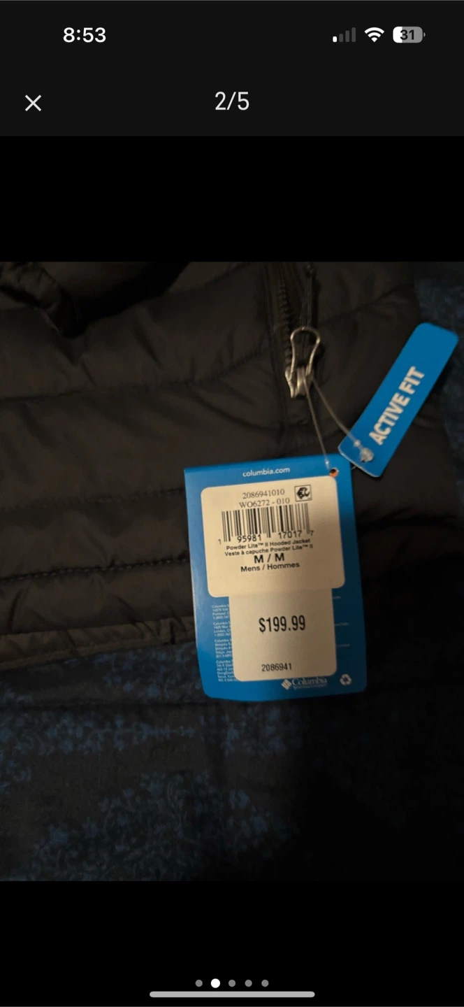 Columbia Men's Hooded Puffer Jacket - Size M - photo 3