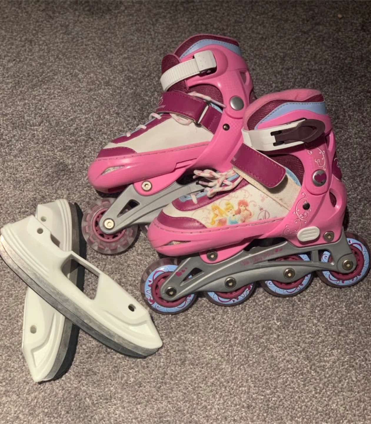 Disney Princess Roller Skates with Ice Skate Blades