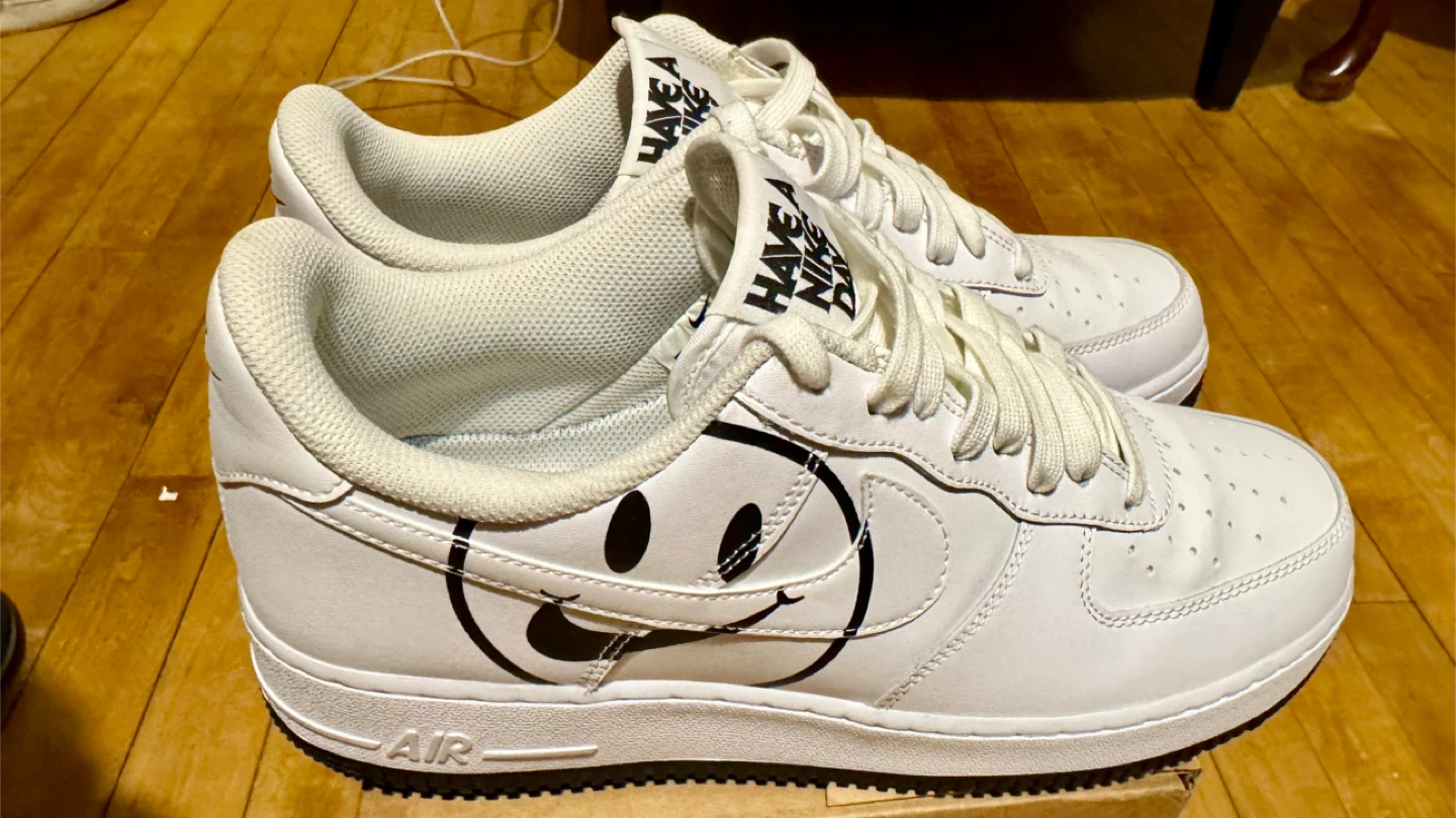 Nike Air Force 1 "Have A Nike Day" Smiley Face Sneakers
