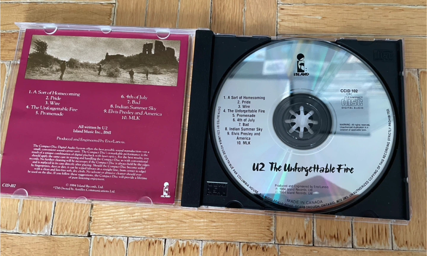 U2 The Unforgettable Fire Cd - photo 2