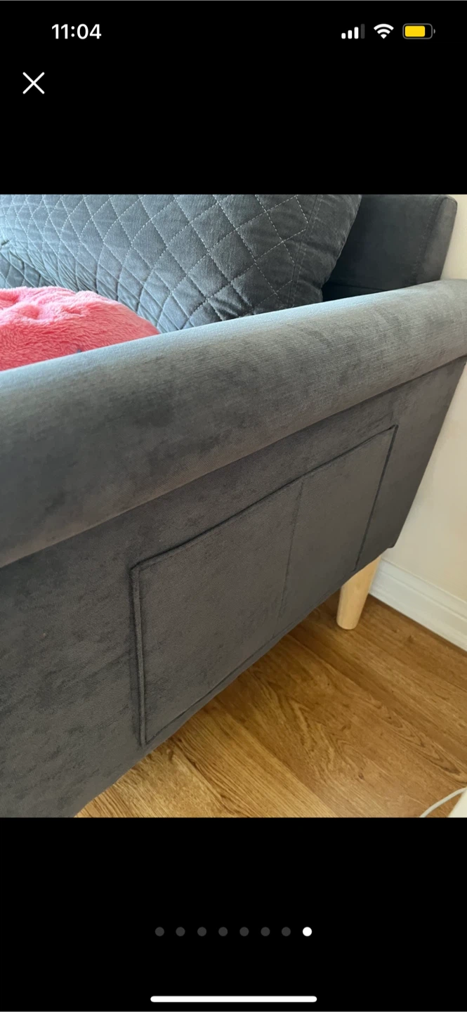 Dark Grey Sofa with Quilted Cushions- Tool Free Assembly - photo 3