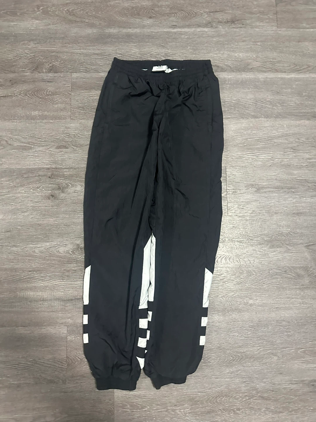 Adidas Track Pants Black White Trefoil Logo - photo 2