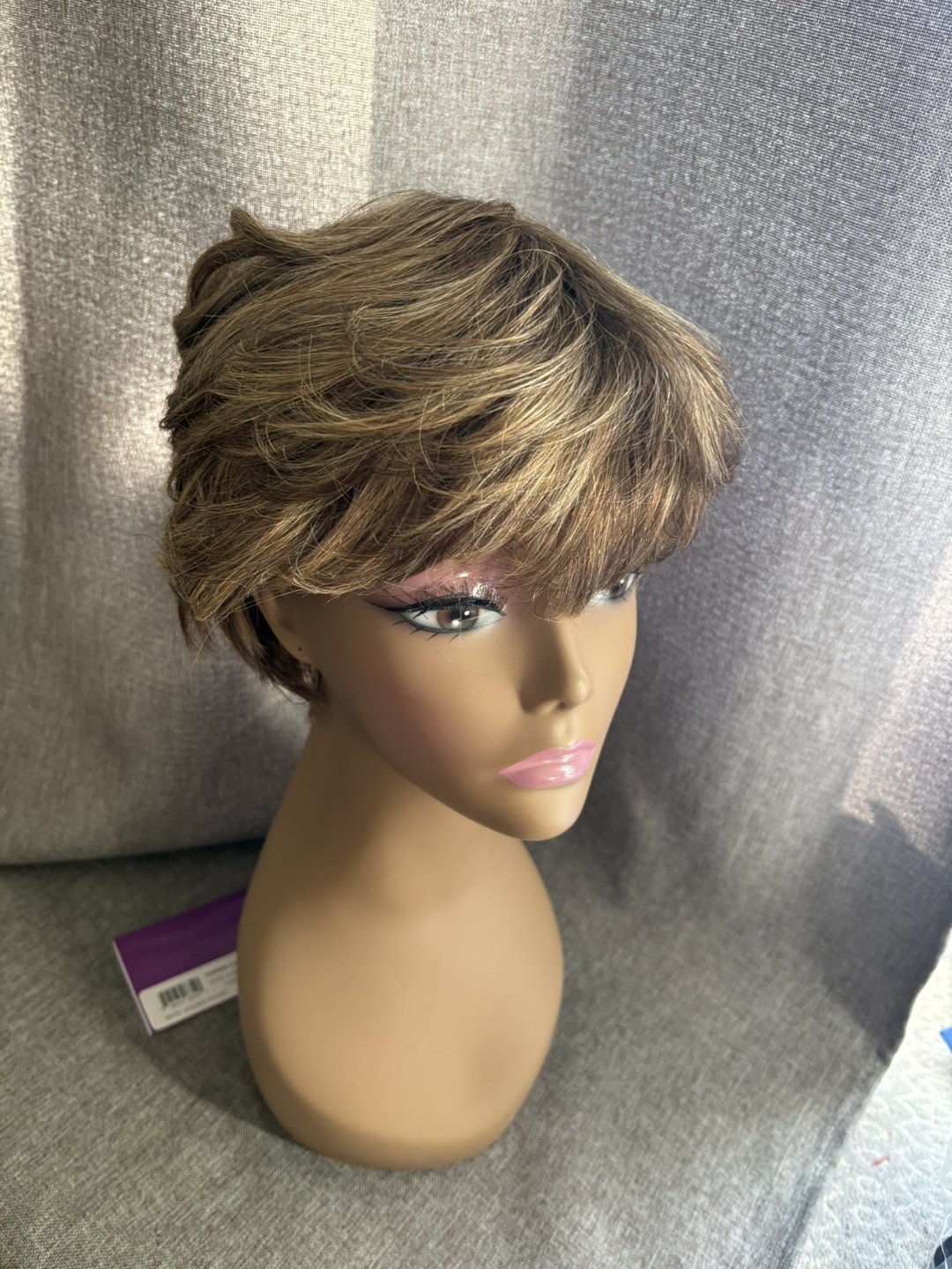 Short Wig - Blonde & Brown Highlights - photo 3