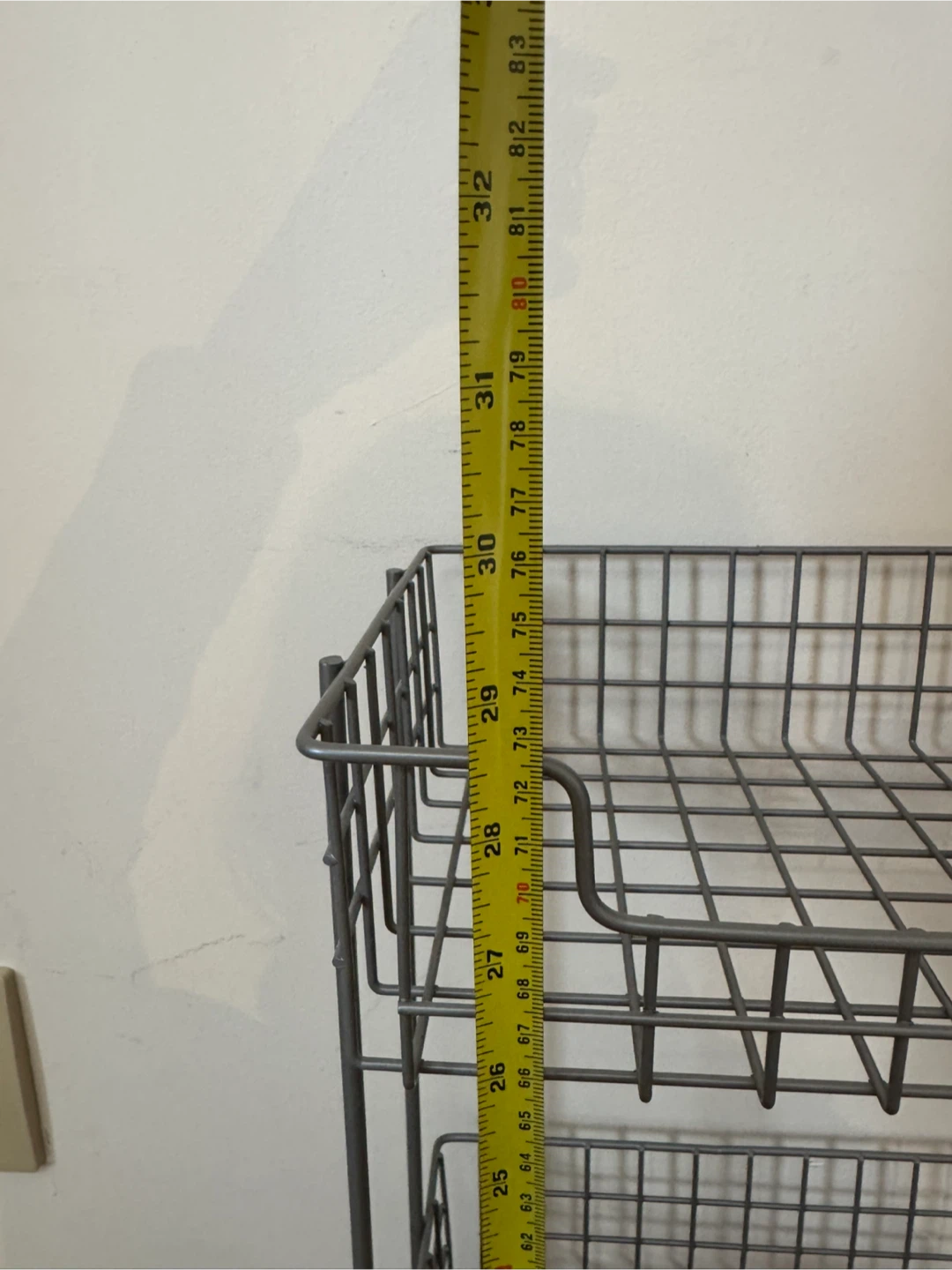 Grey Metal 3-Tier Wire Storage Shelf Organizer - photo 2