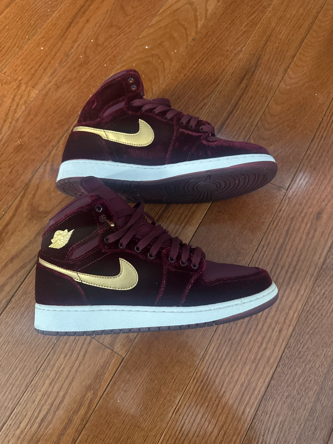 Nike Air Jordan 1 Velvet High Top Sneakers - photo 3