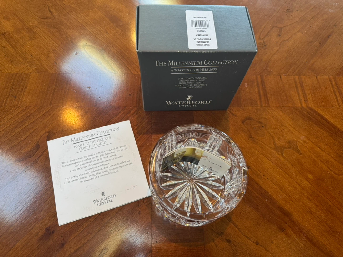 Waterford  Millennium Collection Bottle Coaster
