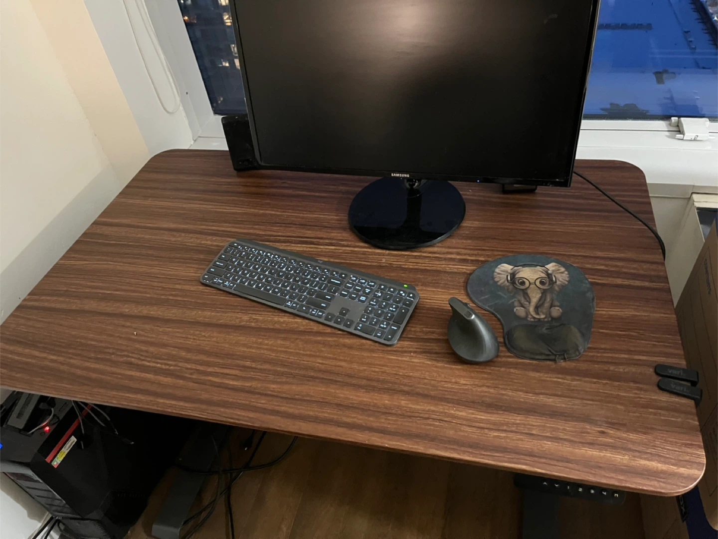 Vari Electric Standing Desk with Wooden Top